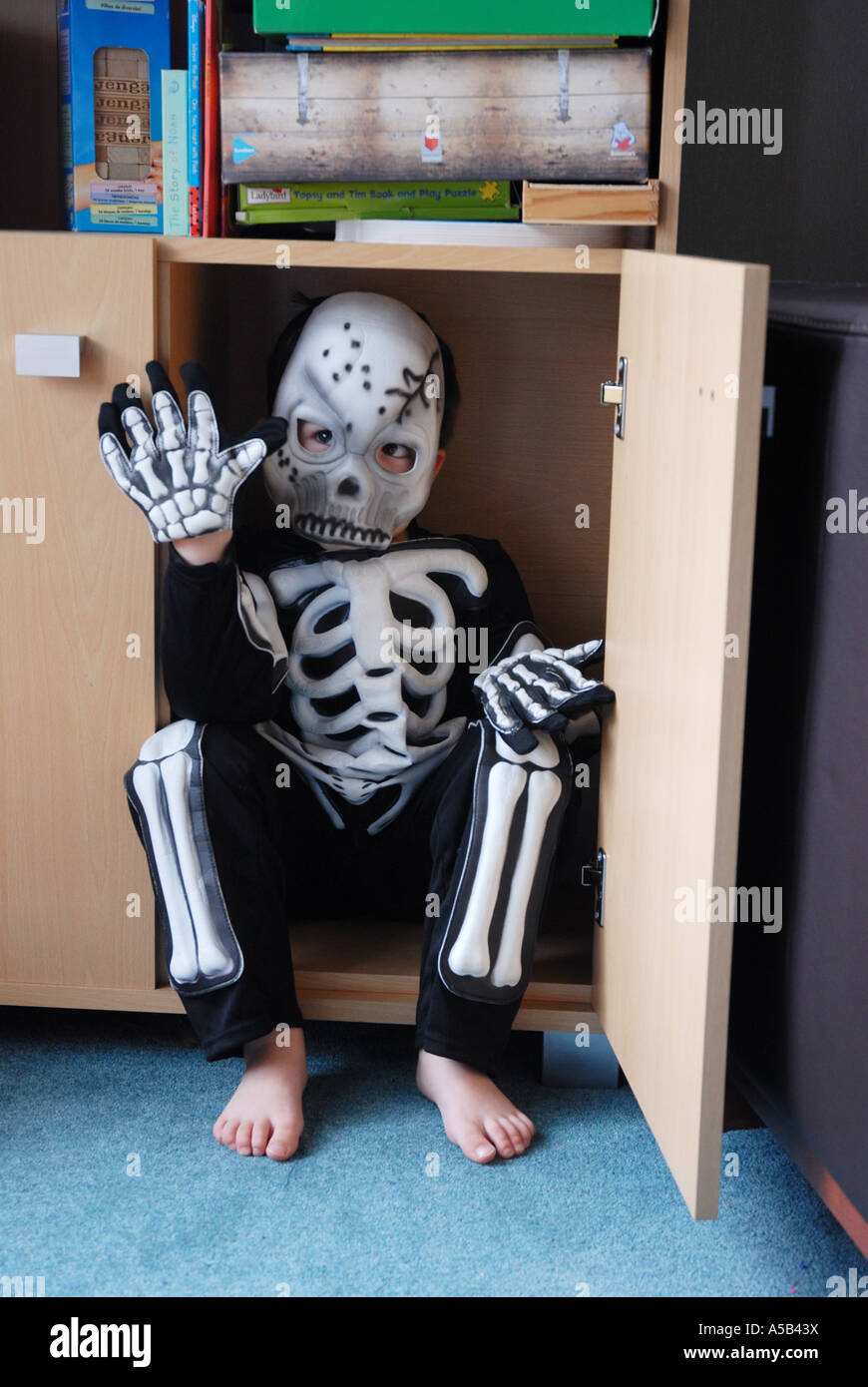 Skeleton in a cupboard Stock Photo Alamy