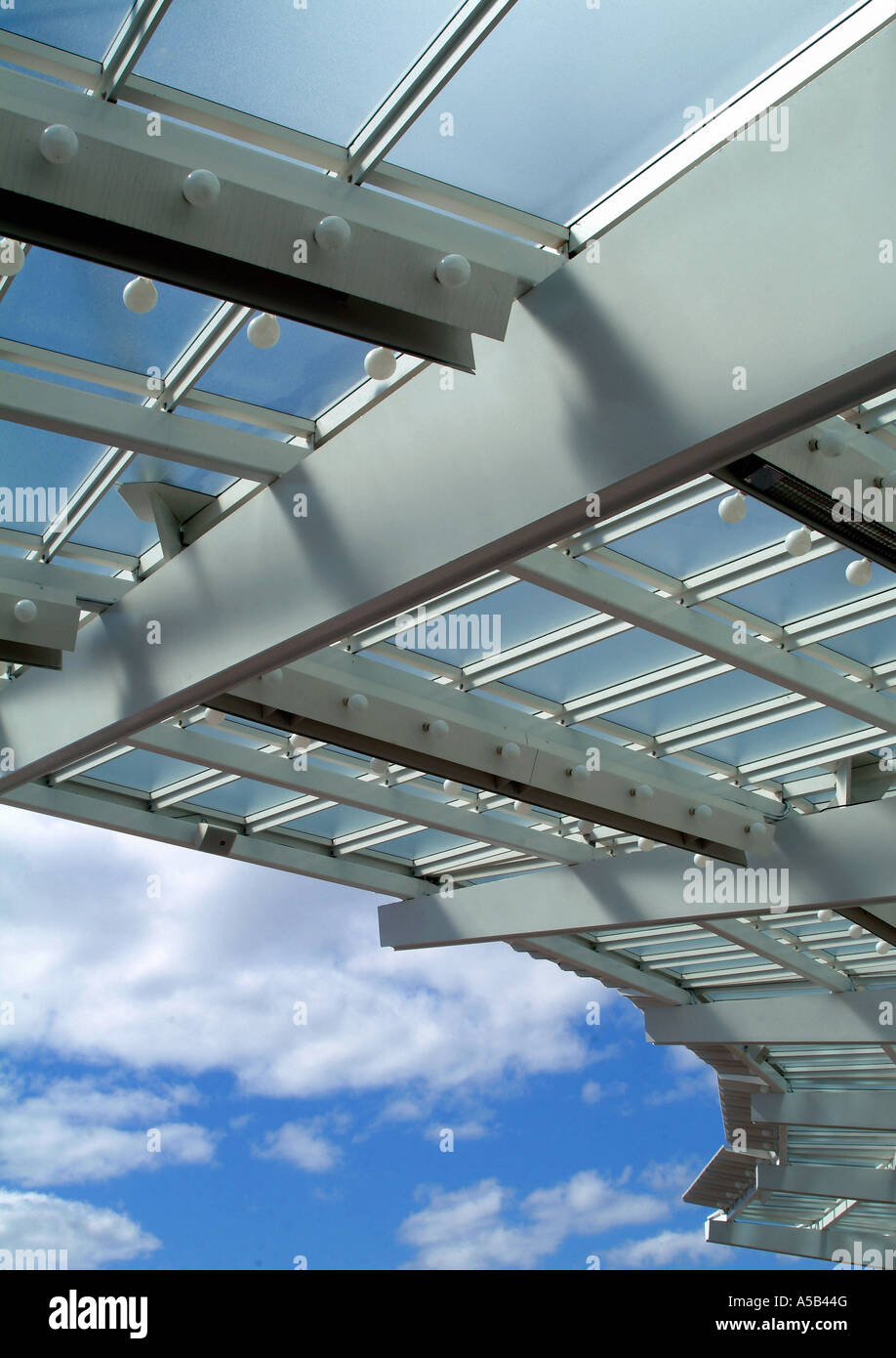 Futuristic roof overhang. Stock Photo