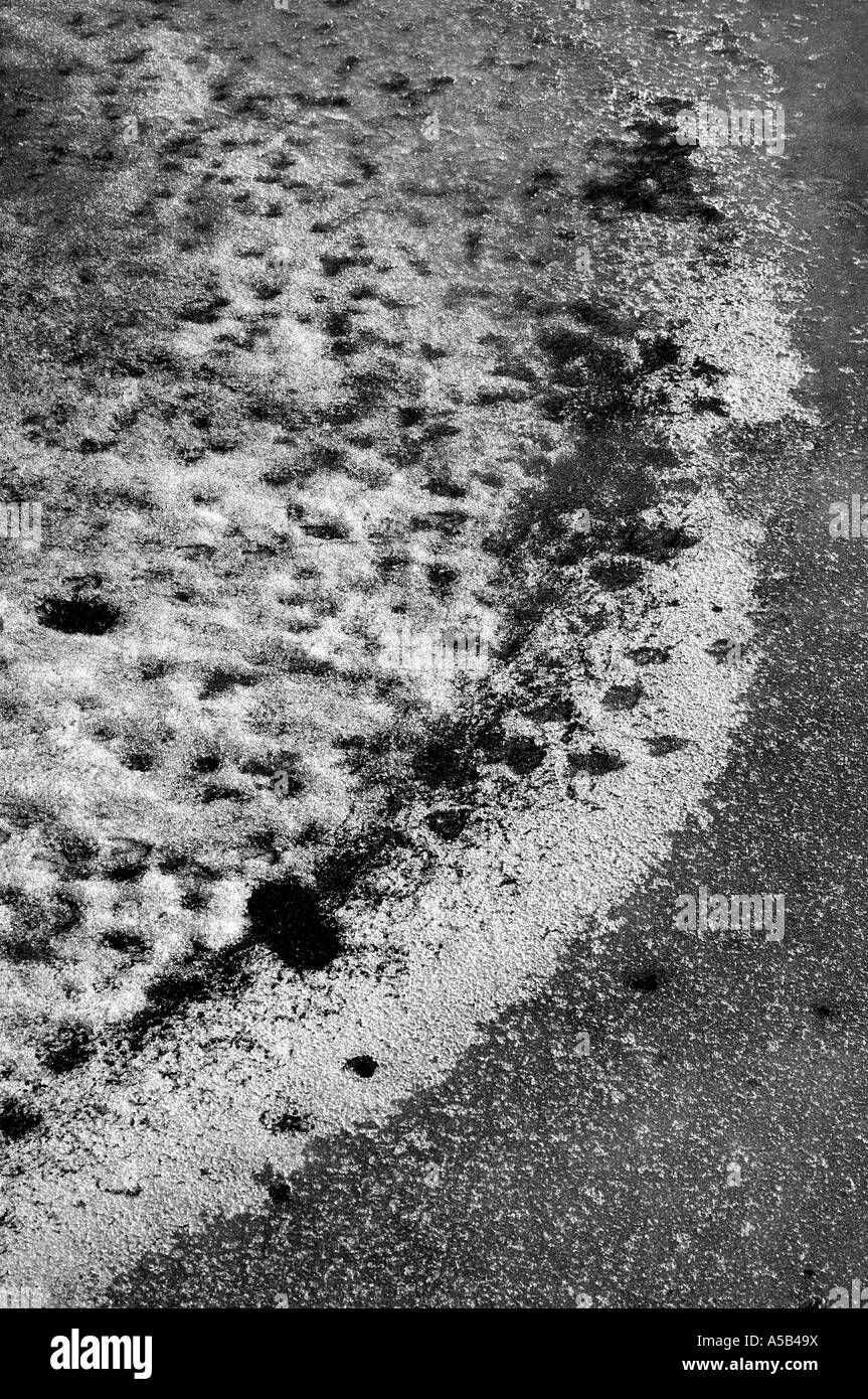 Abstract ice and snow on frozen river Stock Photo Alamy