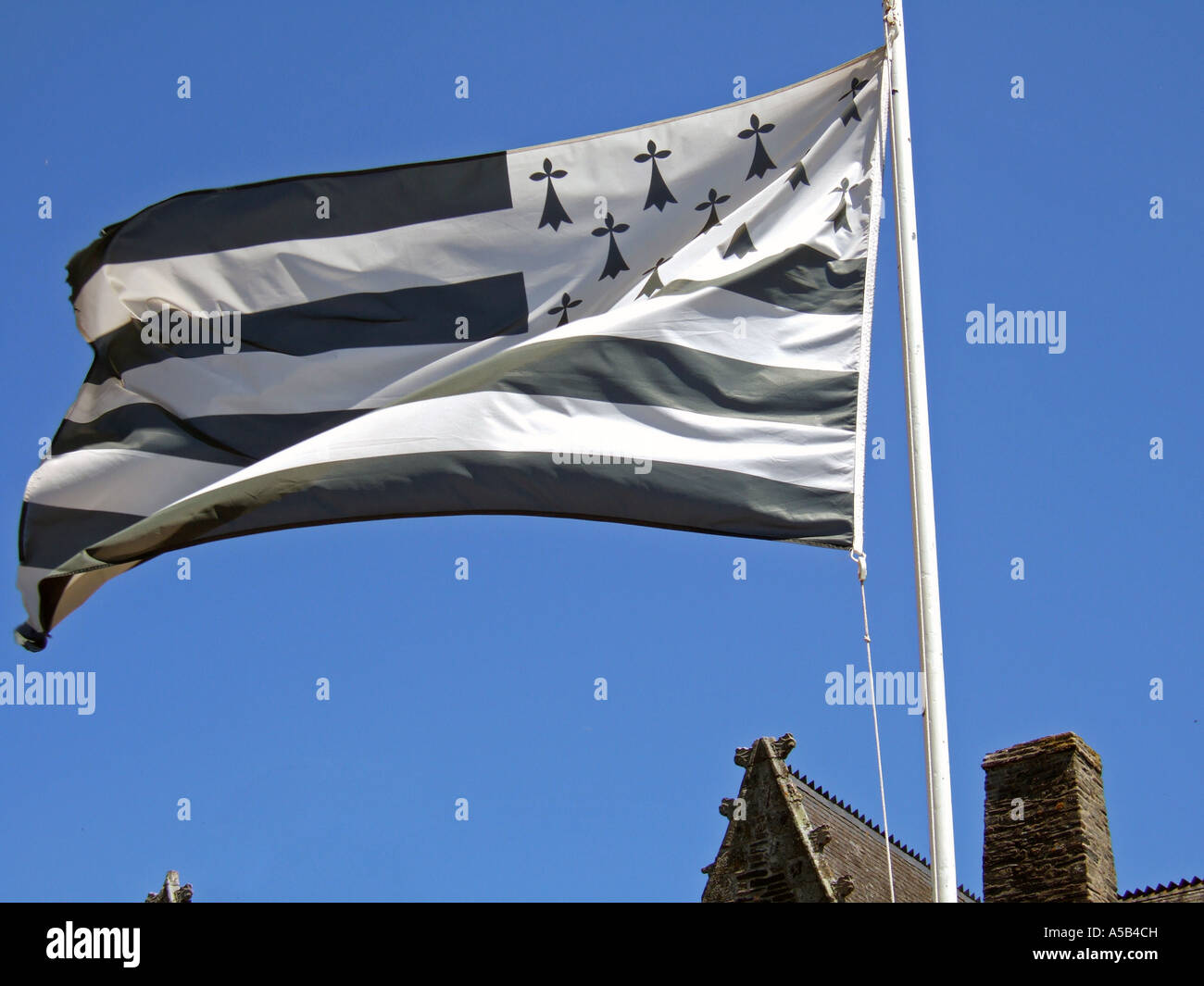 Flag of Brittany ( Bretagne Stock Photo - Alamy