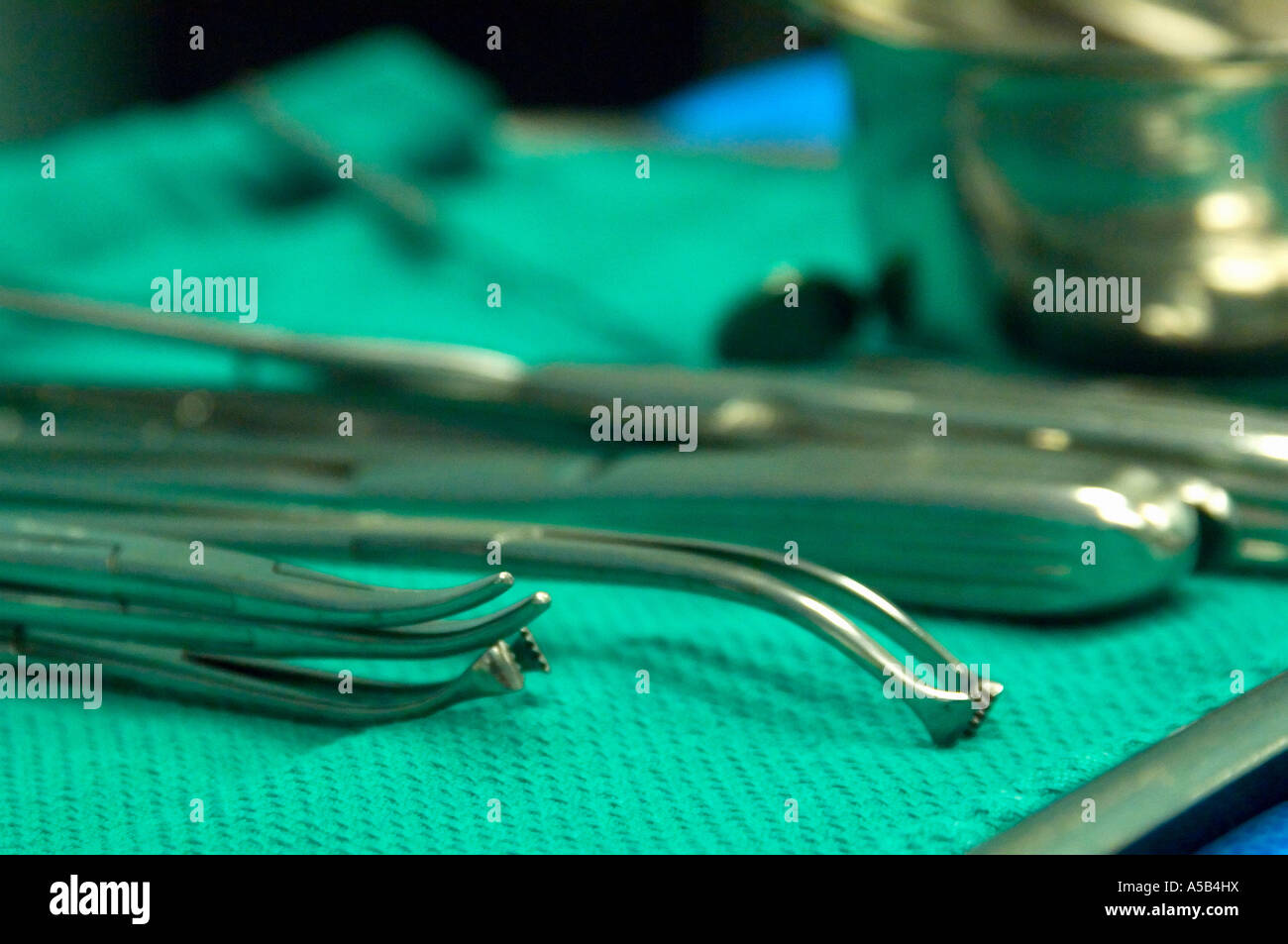 Post Op Tools Close up of surgical tools Stock Photo - Alamy