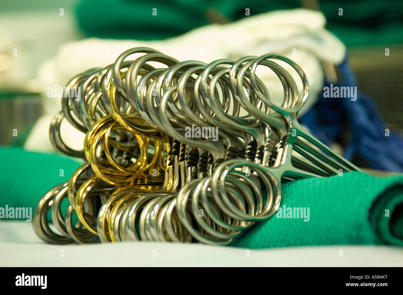 closeup of surgical scissor clamps Stock Photo Alamy
