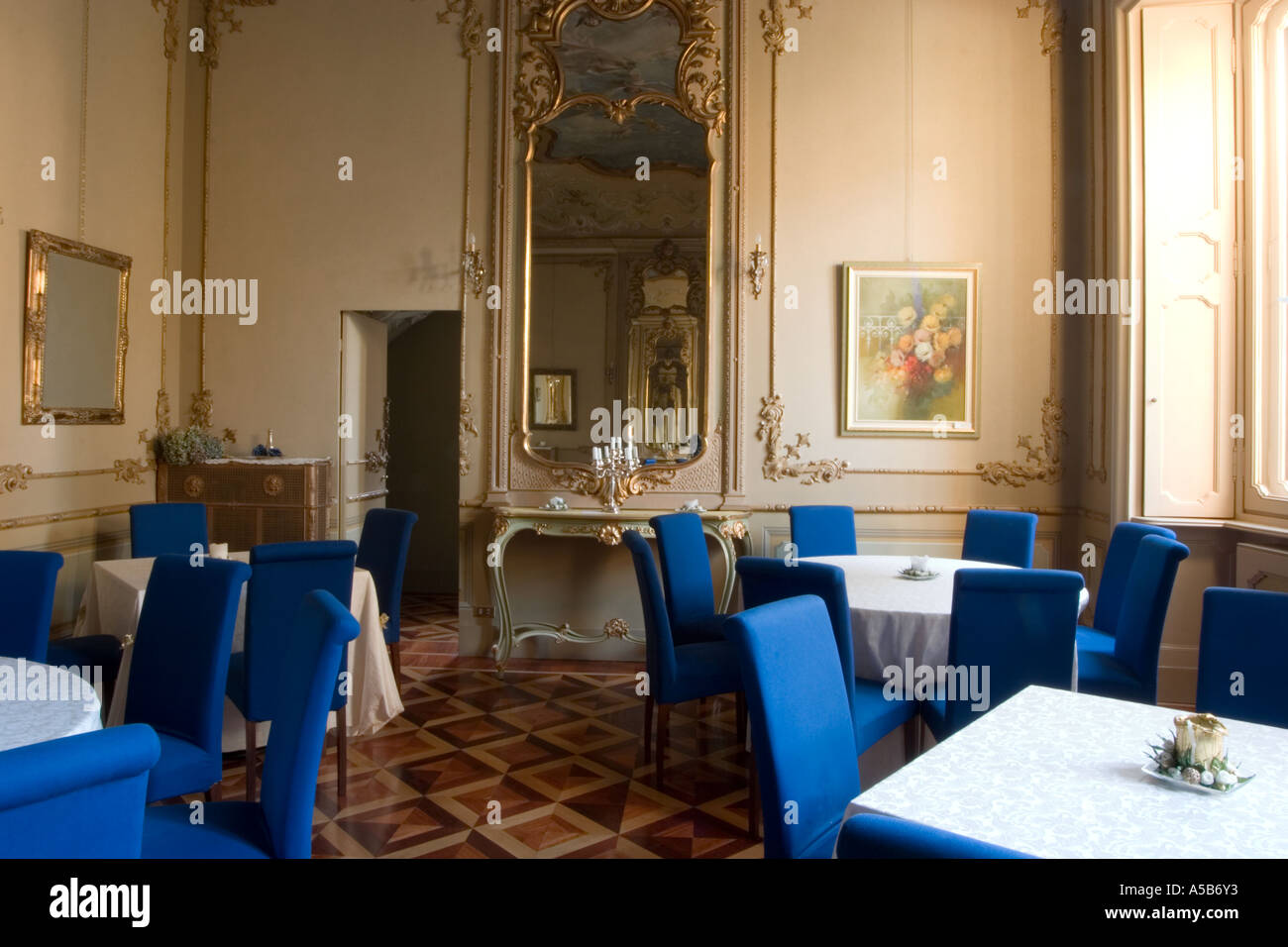 Restaurant on special occasions in an antique villa of Milan, Italy