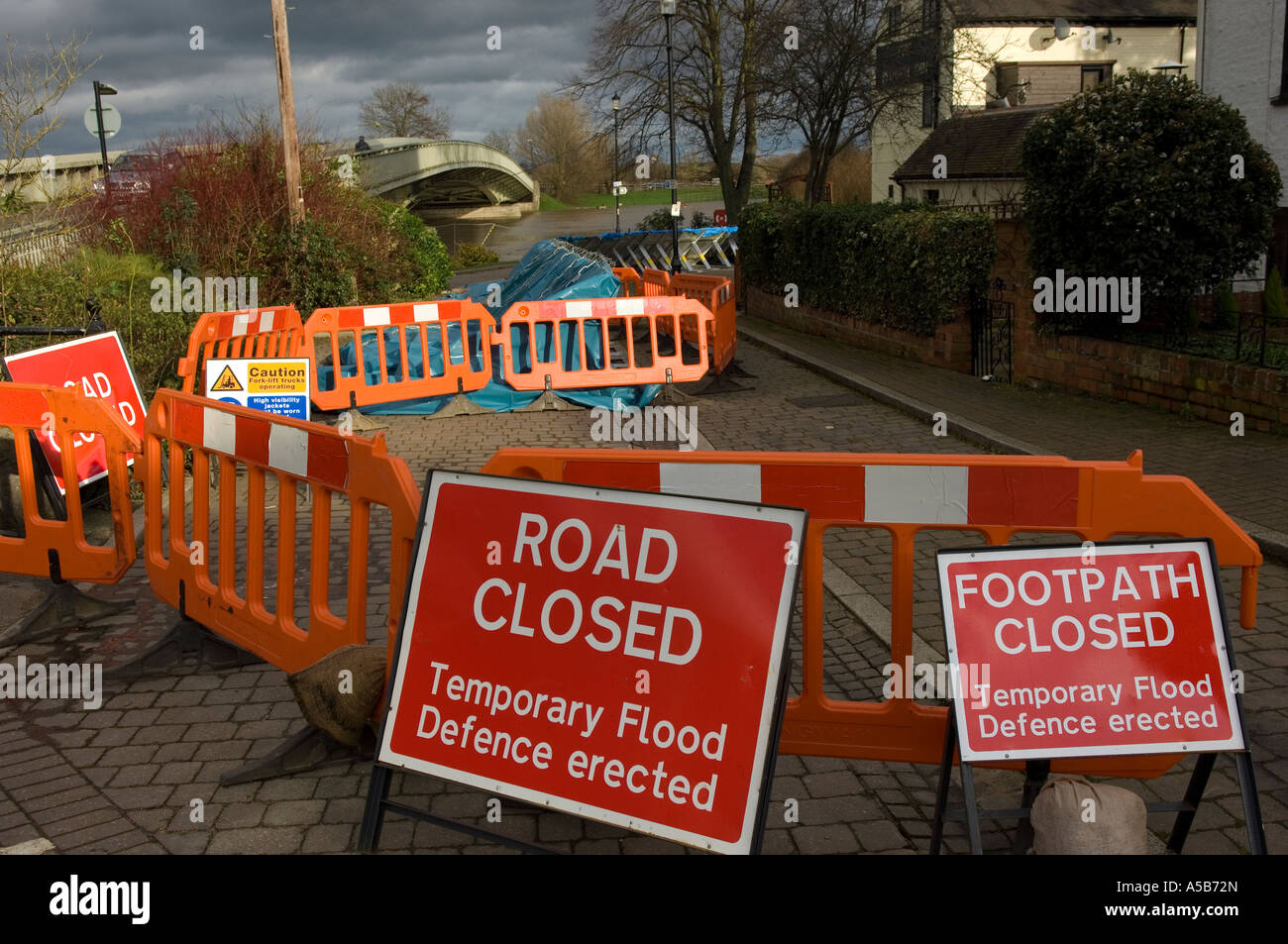 River flooding at Upton upon Severn Stock Photo Alamy