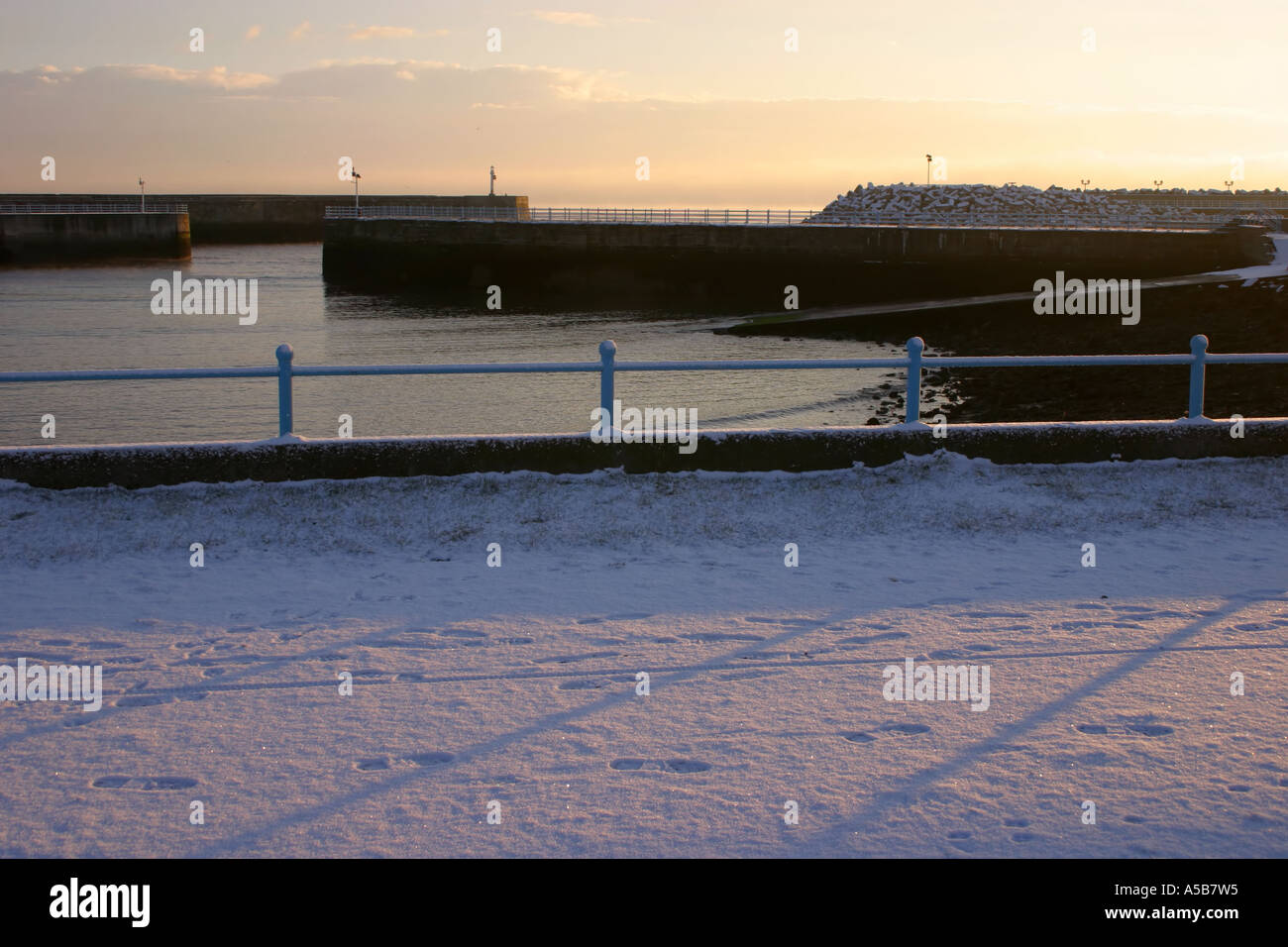 Middleton Bay during the winter, Hartlepool Stock Photo