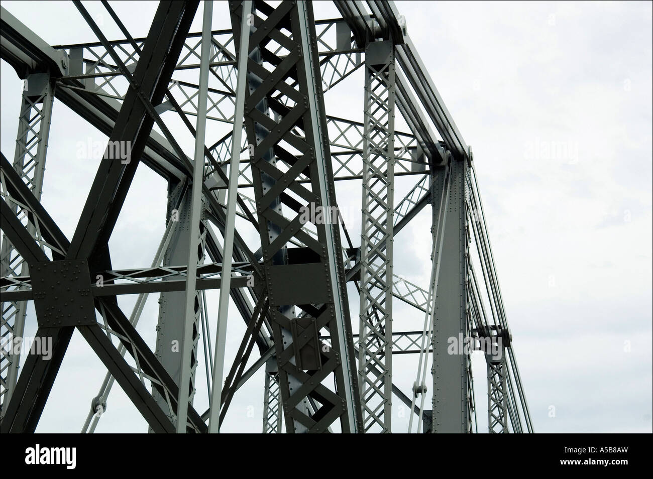 Architectural girder and framing structure on bridge Stock Photo Alamy