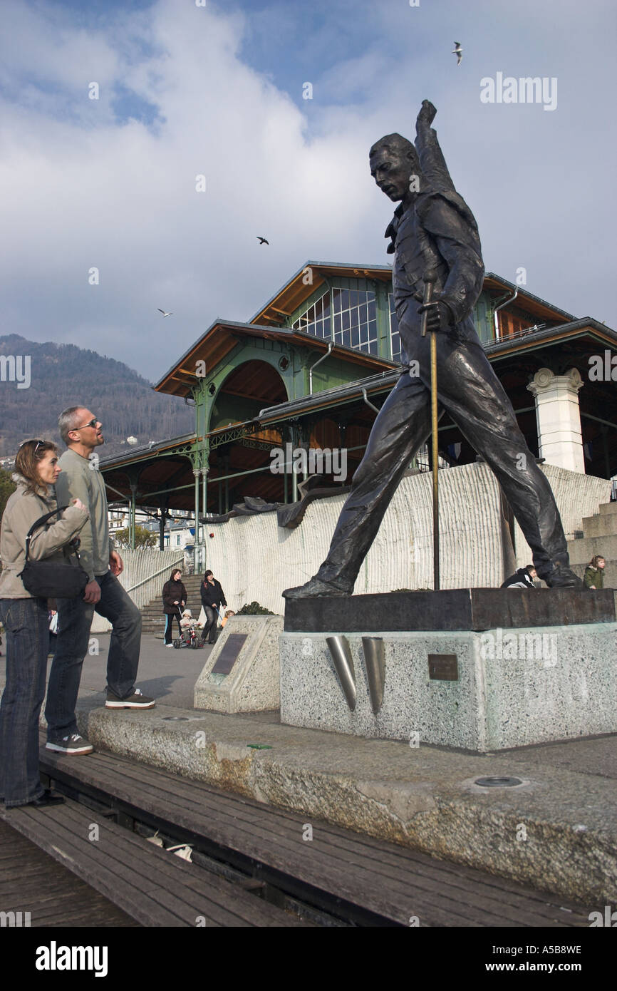 Freddie Mercury Statue, Montreux, Switzerland Stock Photo 6433181 Alamy