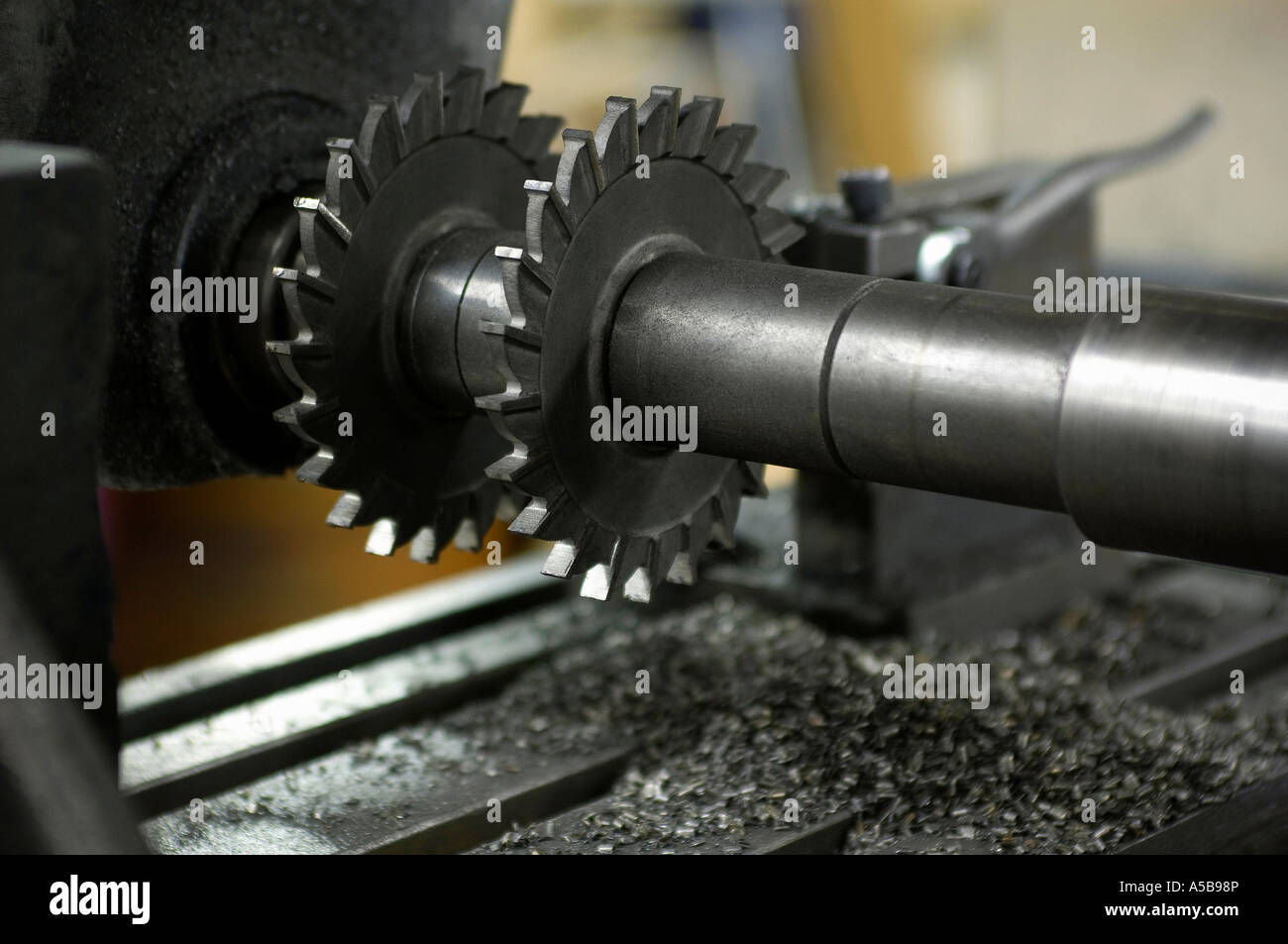 Metal cutting machine blades Stock Photo Alamy