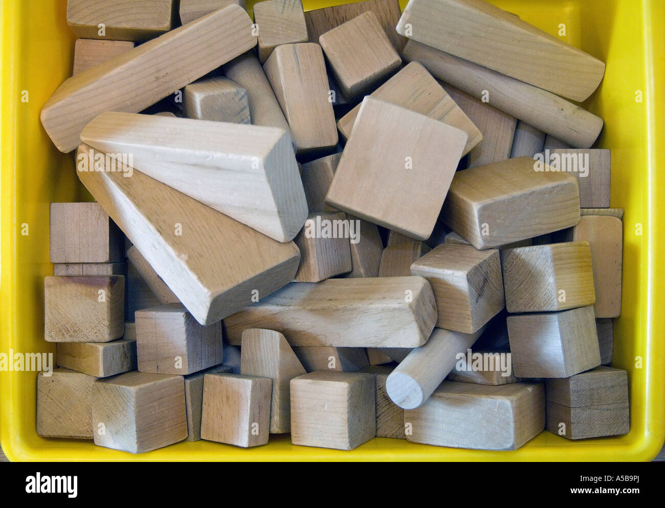 Box of kid's building blocks Stock Photo - Alamy