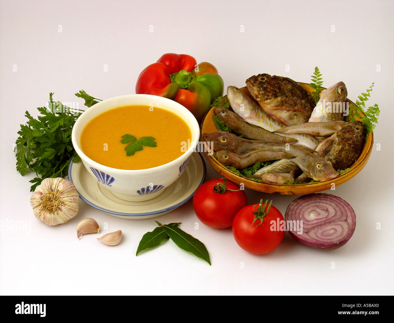 Fish soup Recipe available Stock Photo - Alamy