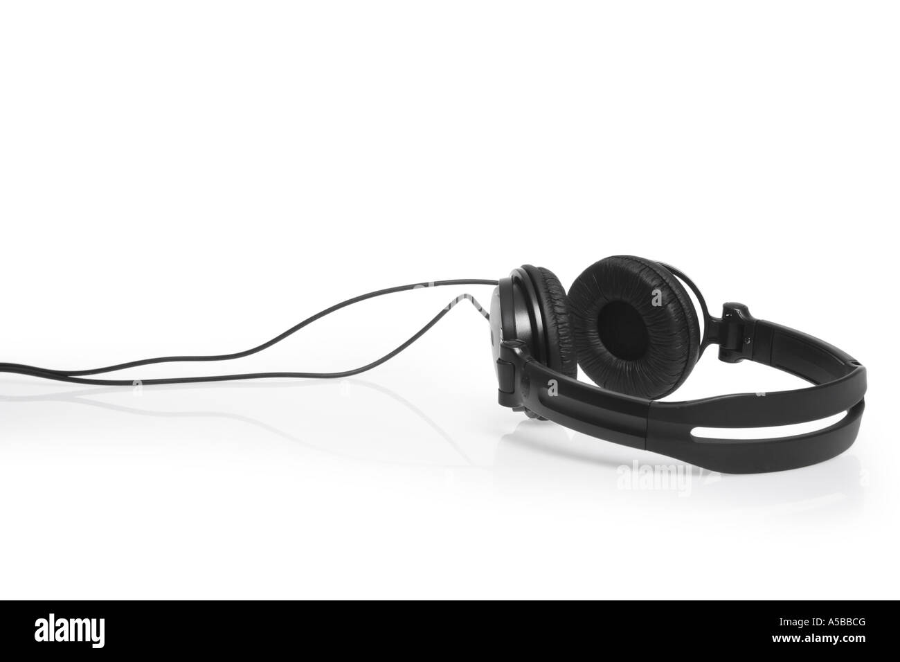 Music Headphones cut out on white background Stock Photo