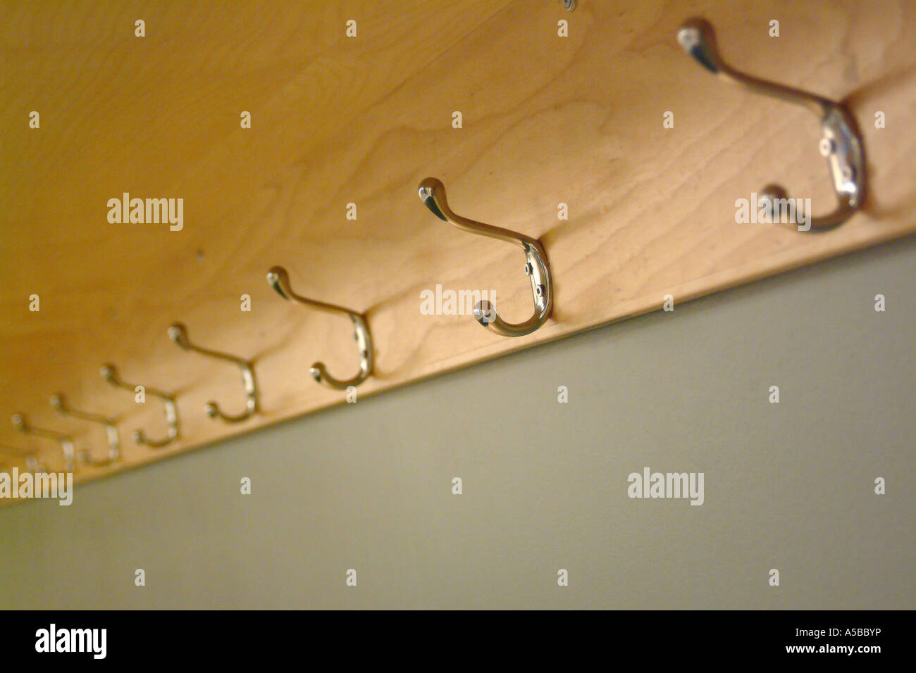 Coat hooks. Stock Photo