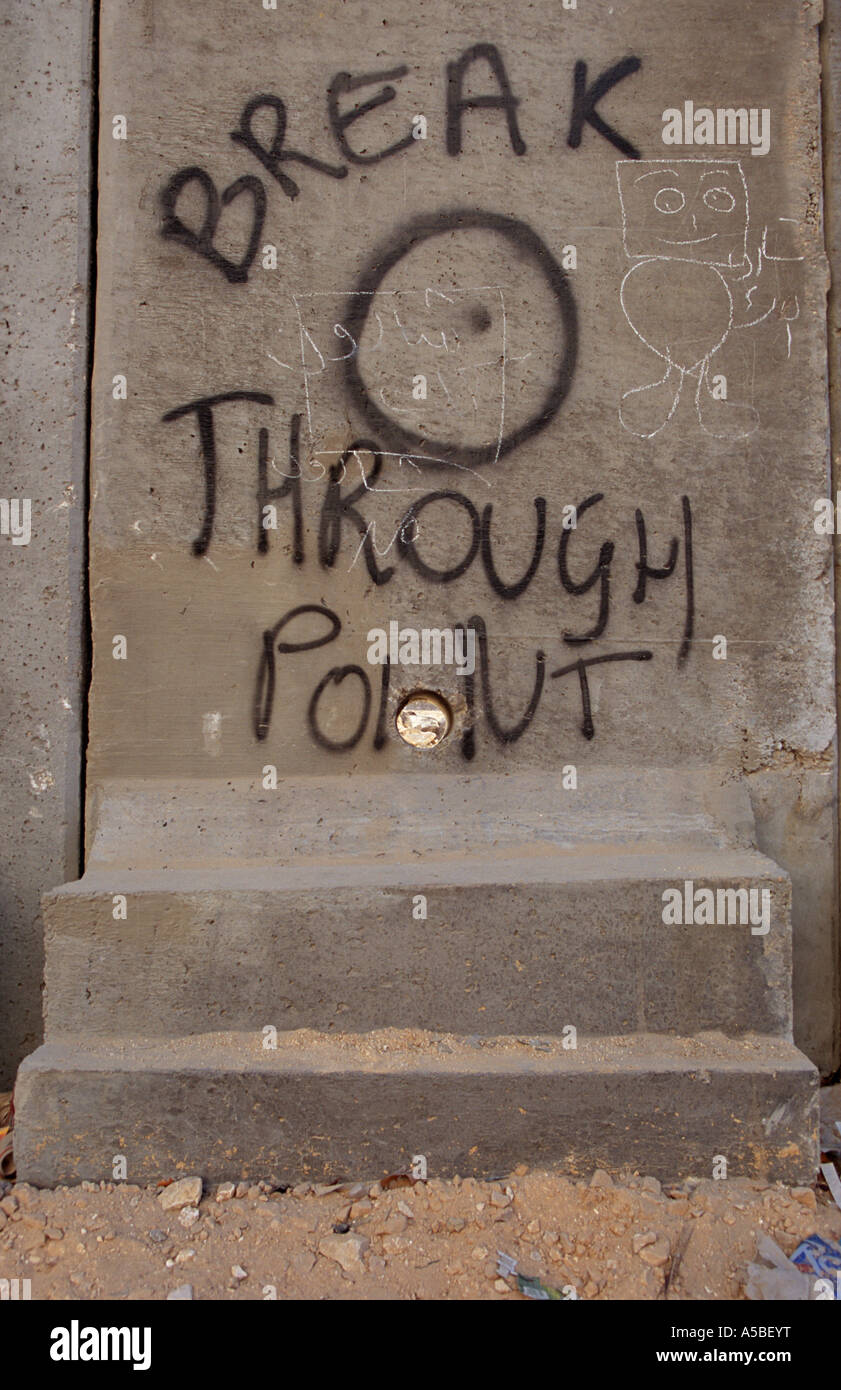 Graffiti on a wall in Al Ram Jerusalem Stock Photo