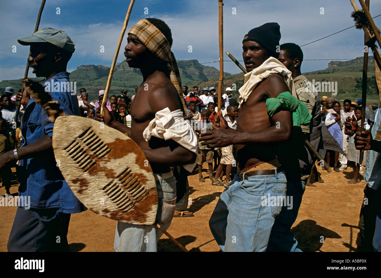 Members of the zulu tribe South Africa Stock Photo Alamy