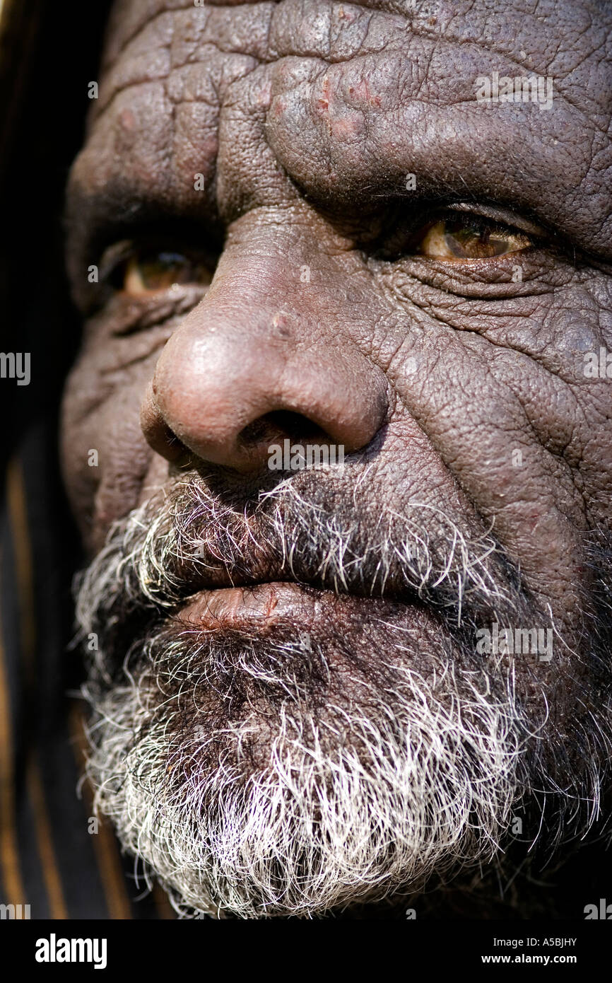 Portrait of an old Indian man Stock Photo