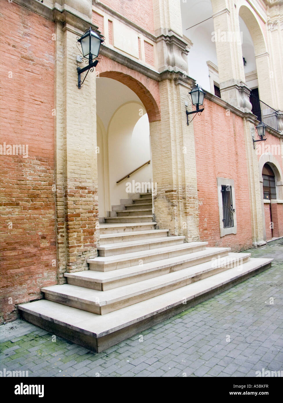 BERGAMO, ITALY - FEBRUARY 25, 2019: patio of seminary Seminario Vescovile  di Bergamo Giovanni XXII on street Via Arena in Upper Town (Citta Alta) of  B Stock Photo - Alamy