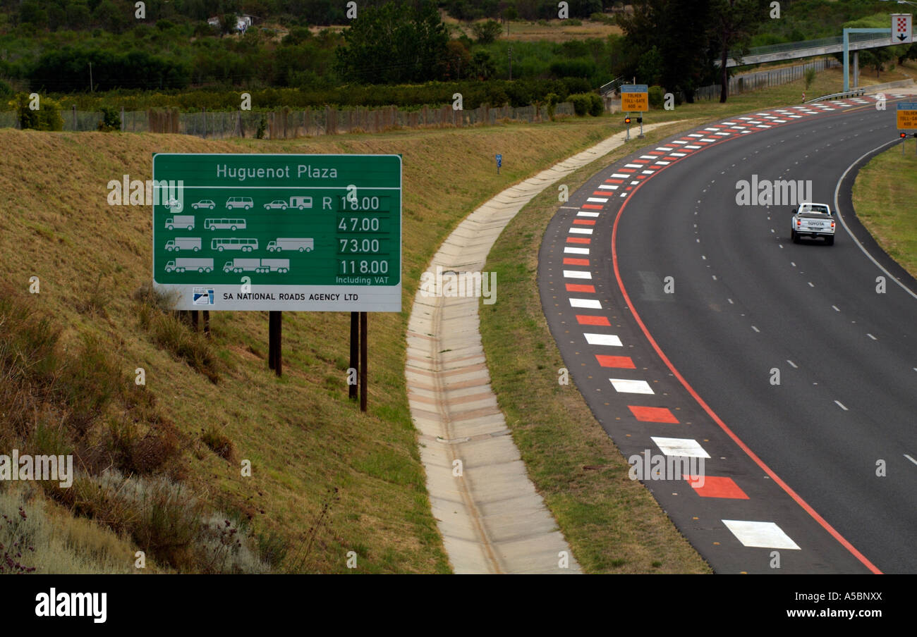Emergency Escape Lane. N1 highway at Paarl in the western cape South Africa RSA Stock Photo