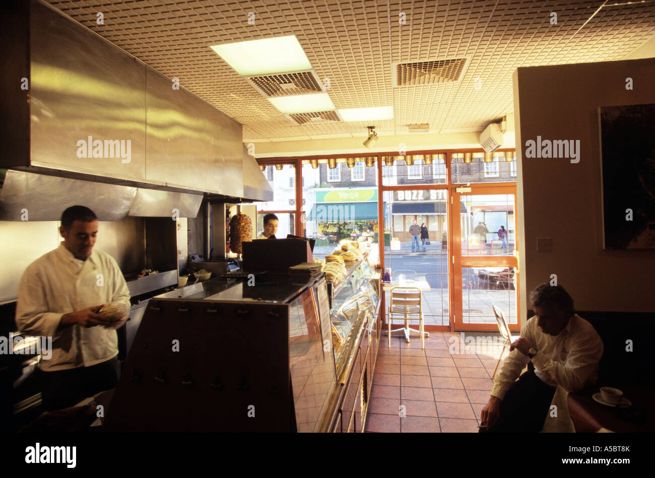 A cafe in the area of Golders Green London Stock Photo Alamy