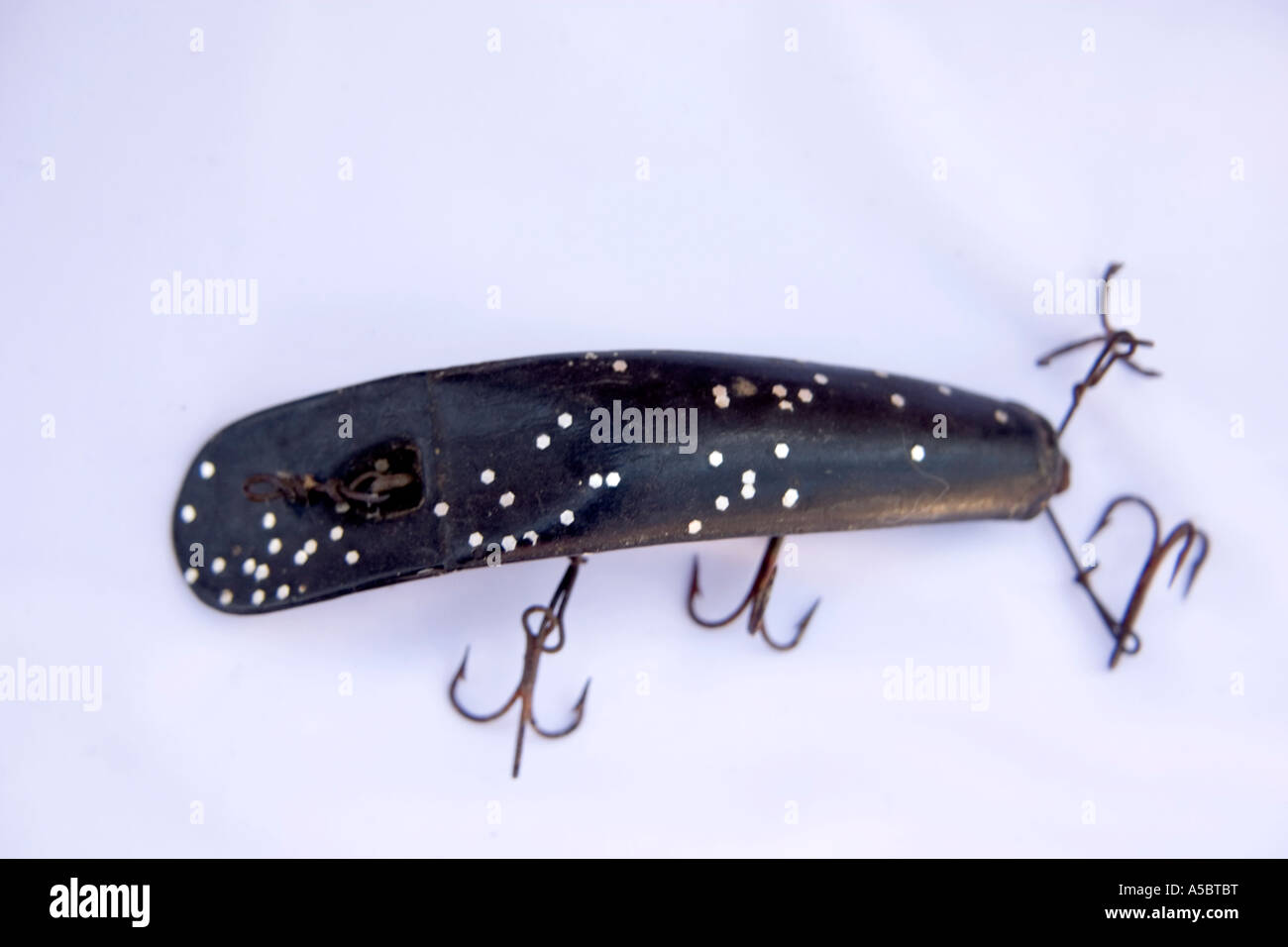 Black spotted Lazy Ike style fishing lure. Clitherall Minnesota USA Stock  Photo - Alamy