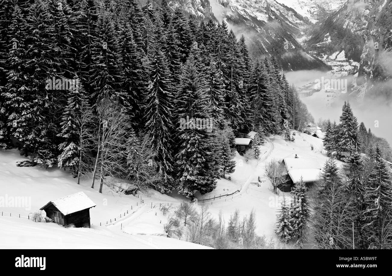 Swiss mountain Black and White Stock Photos & Images - Alamy