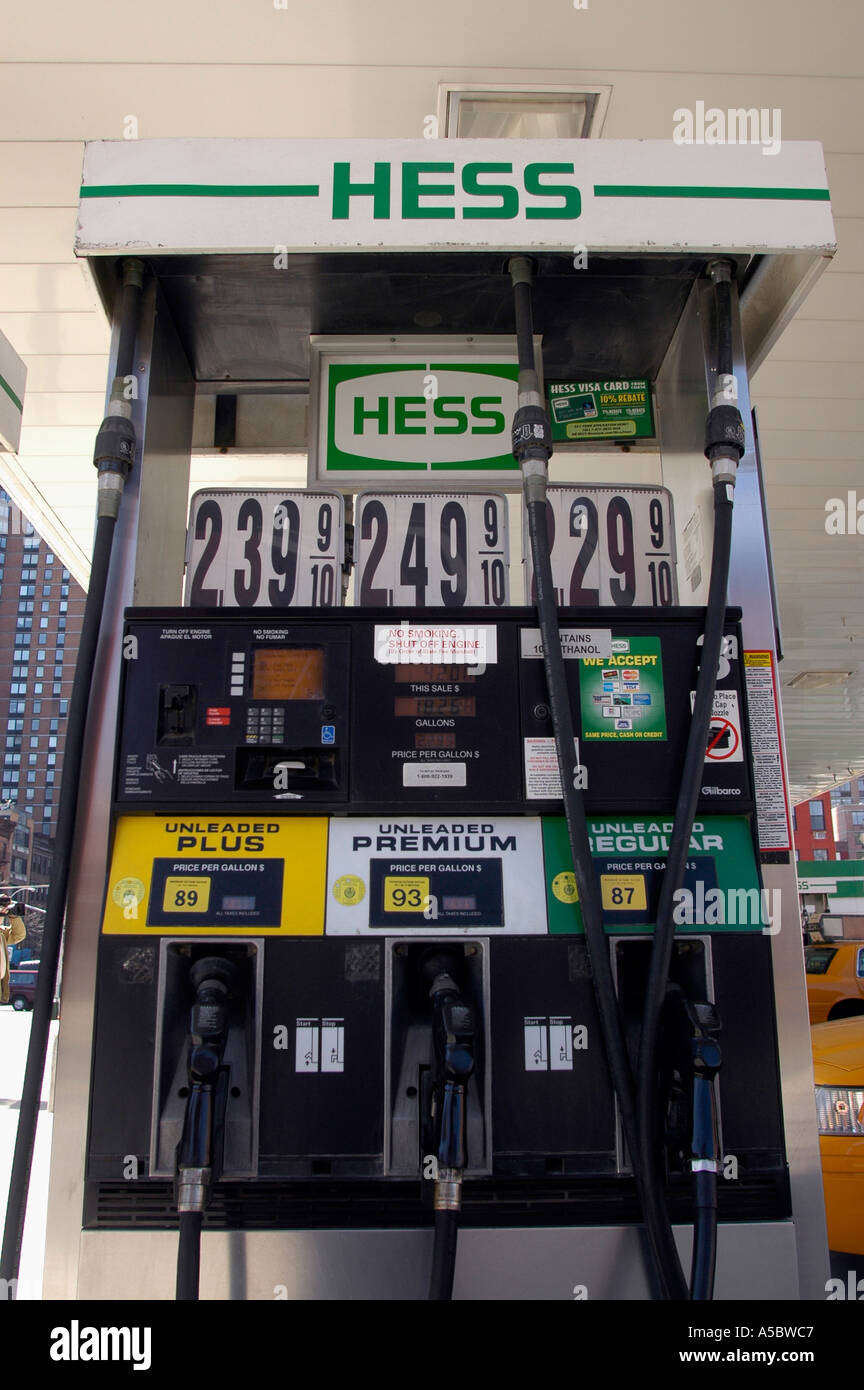 A gas pump at a Hess gasoline station Stock Photo Alamy