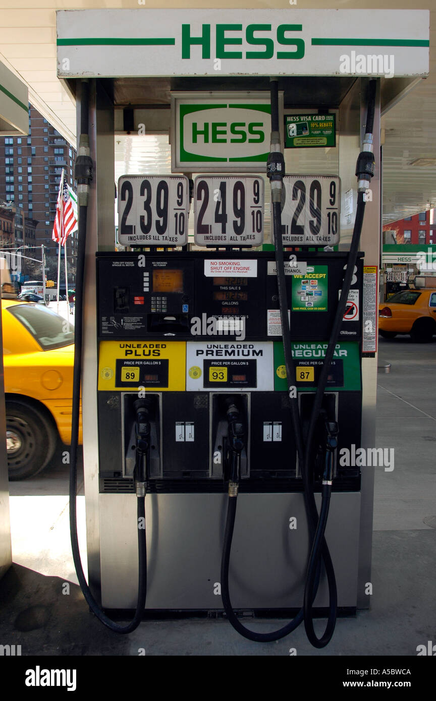 A gas pump at a Hess gasoline station Stock Photo Alamy