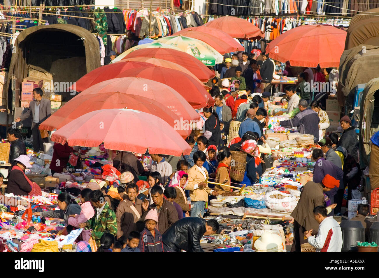 Xiding Thursday Market Xishuangbanna China Stock Photo
