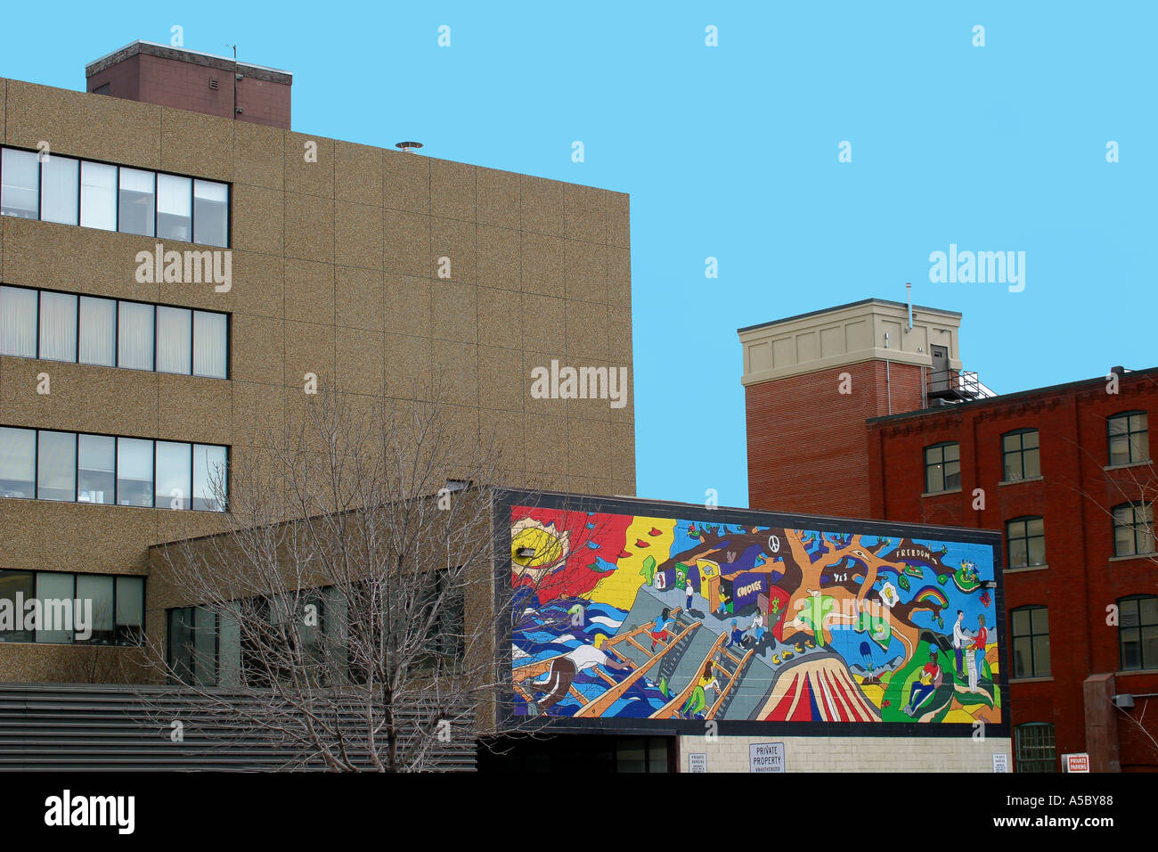 SIGNS BILLBOARDS Stock Photo