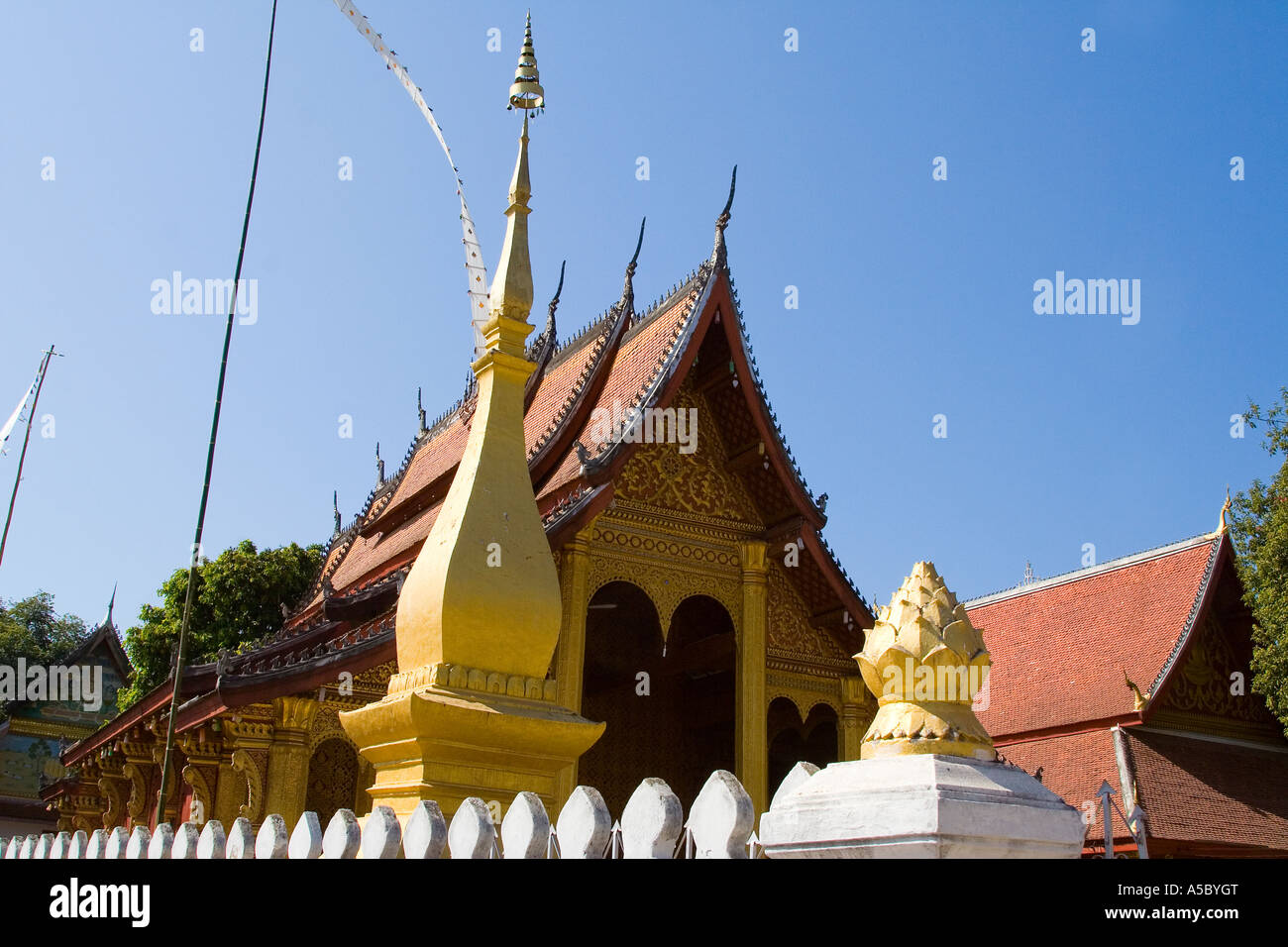 Temple at Wat Saen Vat Sene Luang Prabang Laos Stock Photo