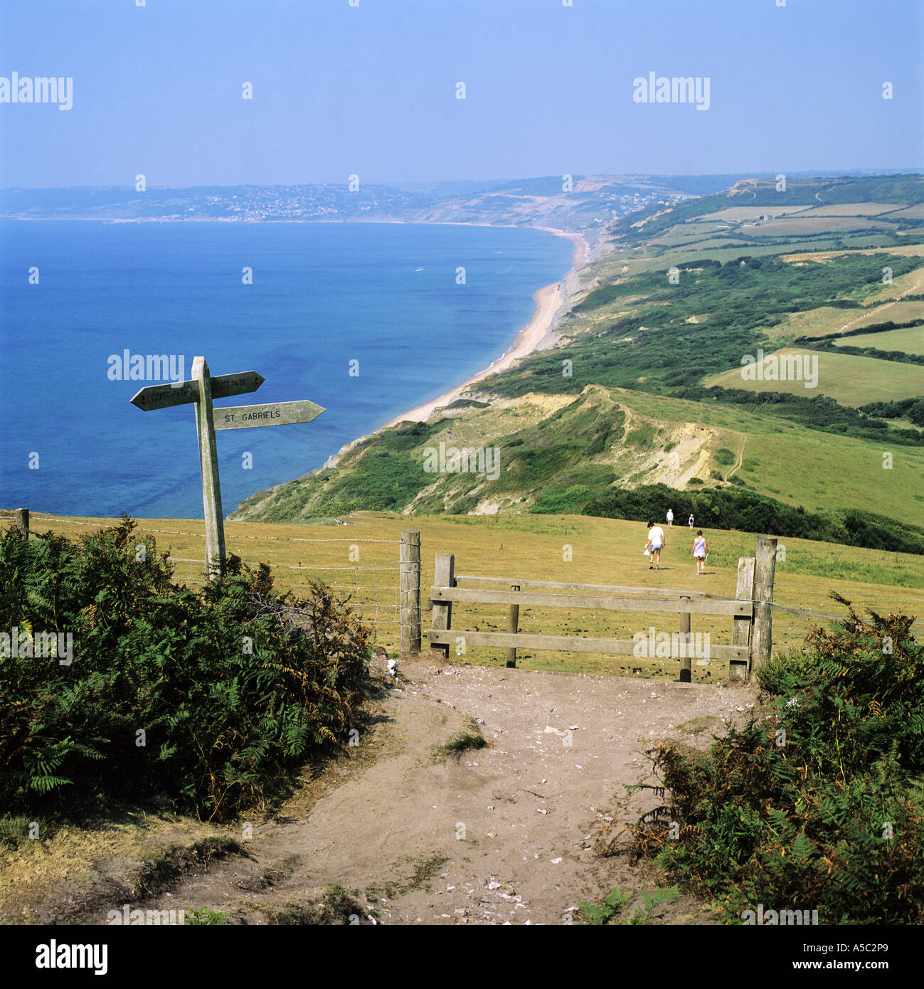 Long Distance Paths Uk Long distance coast path sea stile gate hi-res stock photography and ...
