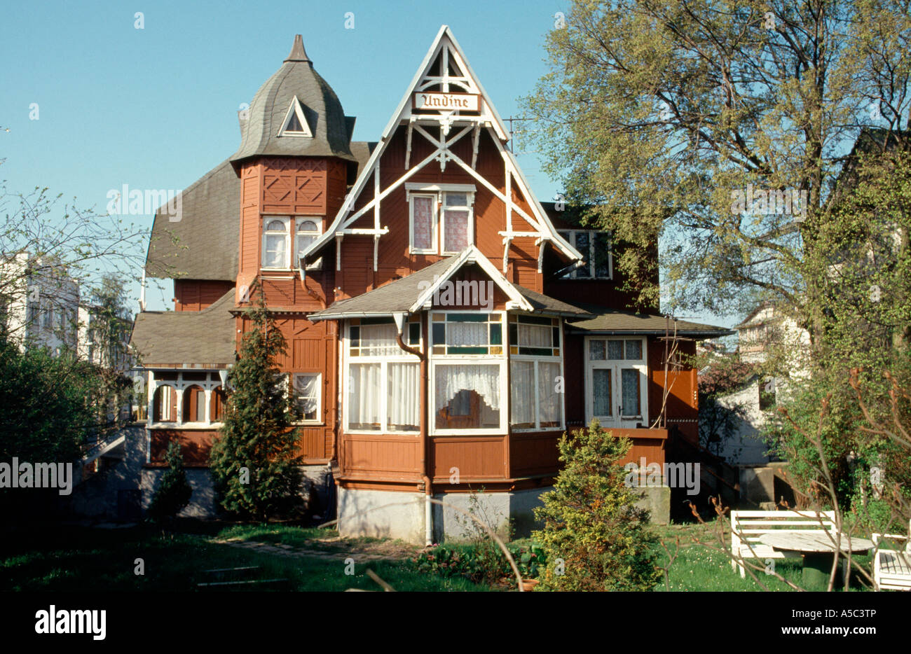 Binz Rugen Badervilla Haus Undine Wolgasthaus Stock Photo