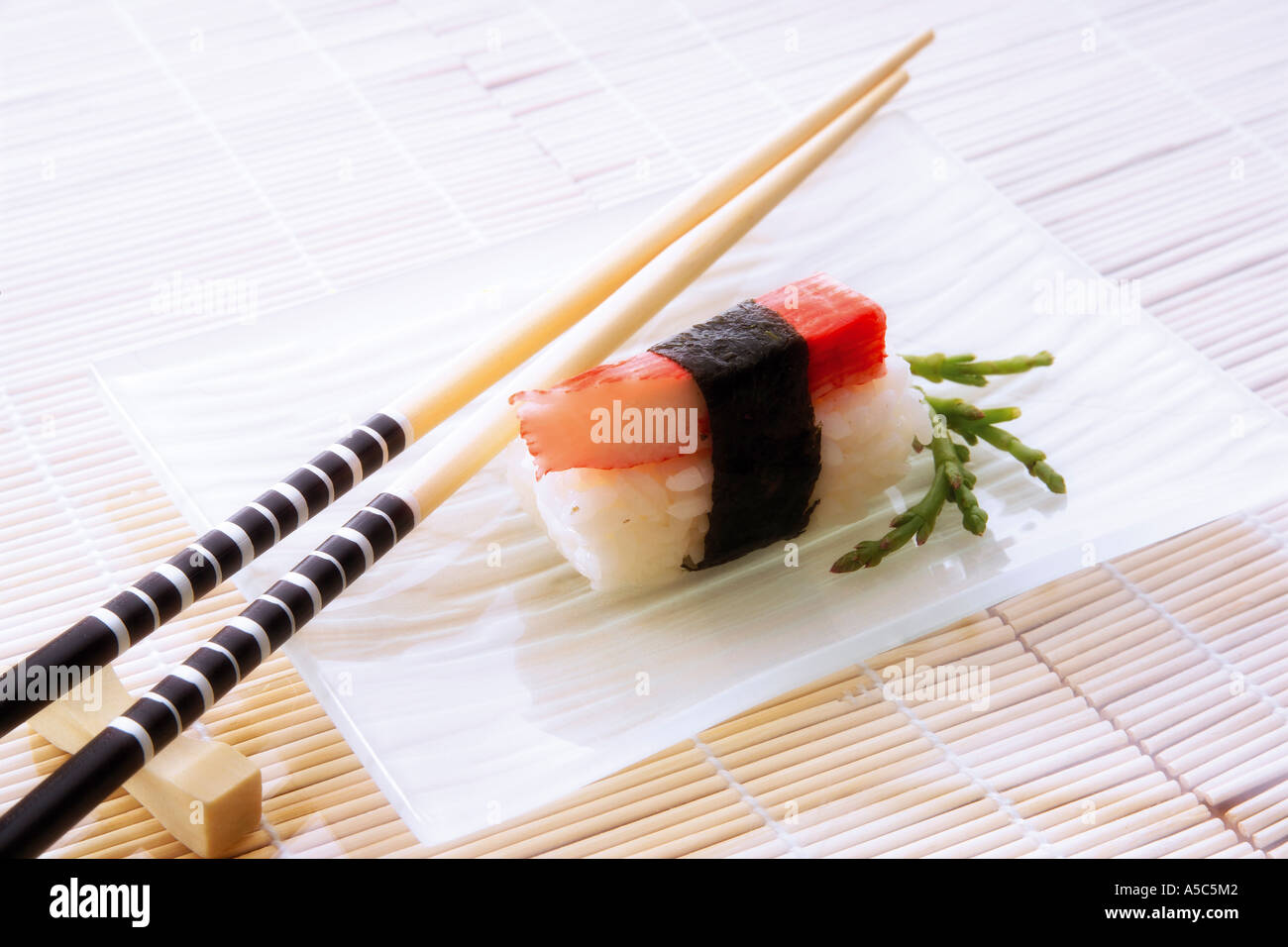 NigiriSushi with Surimi Stock Photo Alamy