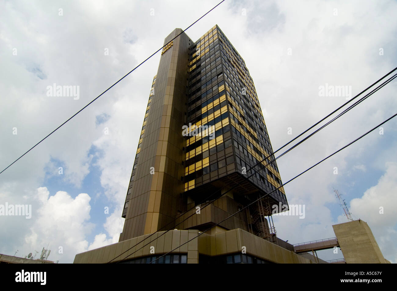 Tel Aviv Israel Century tower and shopping mall in Ibn Gavirol street Tel Aviv Israel Stock Photo