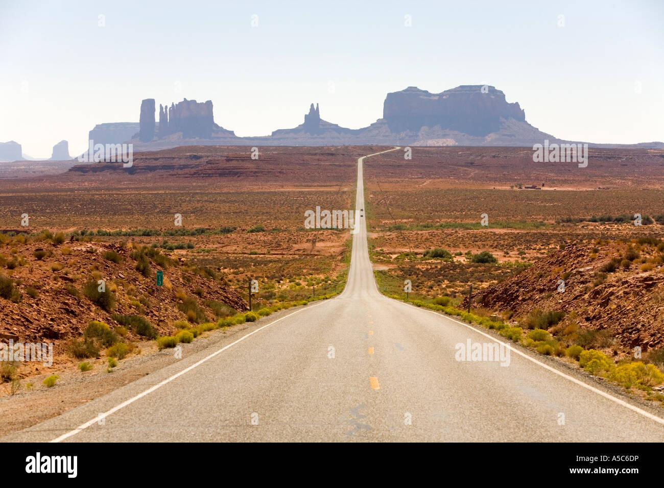 A view of Monument Valley from Highway Route 163 Arizona Stock Photo Alamy