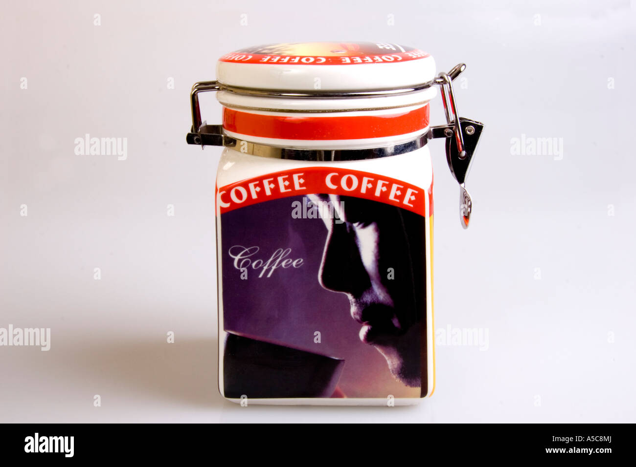 Airtight coffee jar Stock Photo Alamy