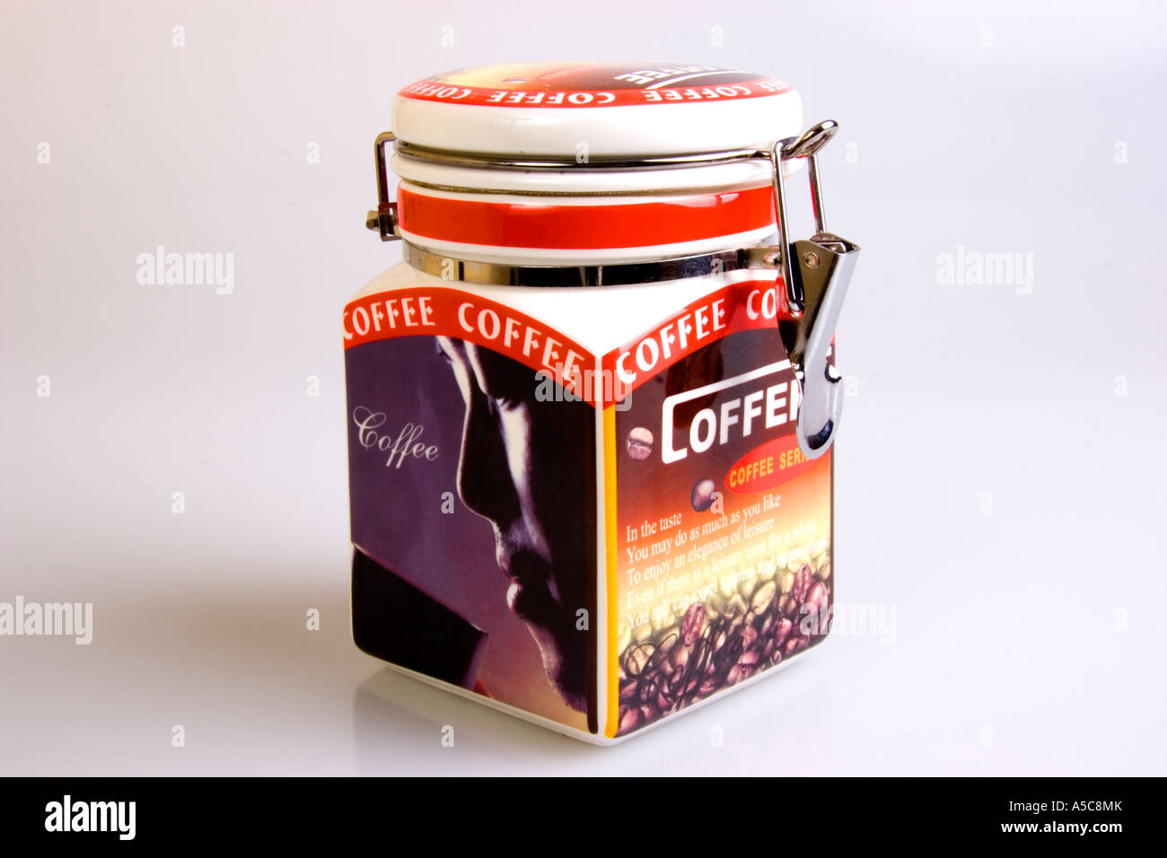 Airtight coffee jar Stock Photo Alamy