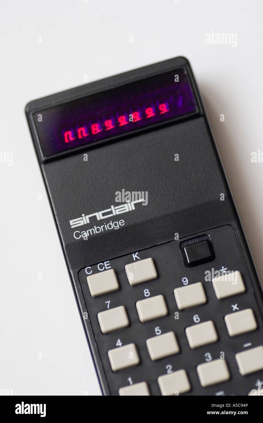 Black Vintage Sinclair Cambridge Calculator Stock Photo Alamy