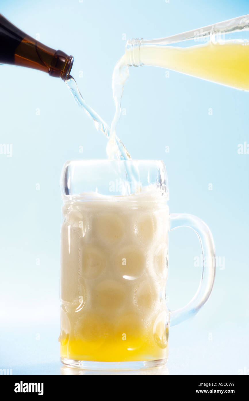 Beer with lemonade Stock Photo Alamy