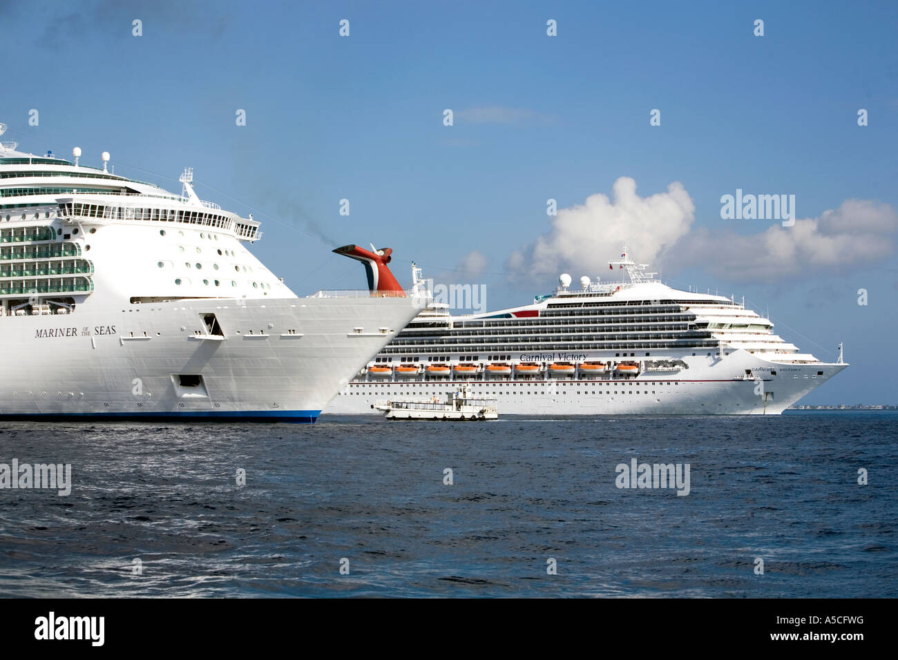 Cruise ships at anchor Stock Photo Alamy