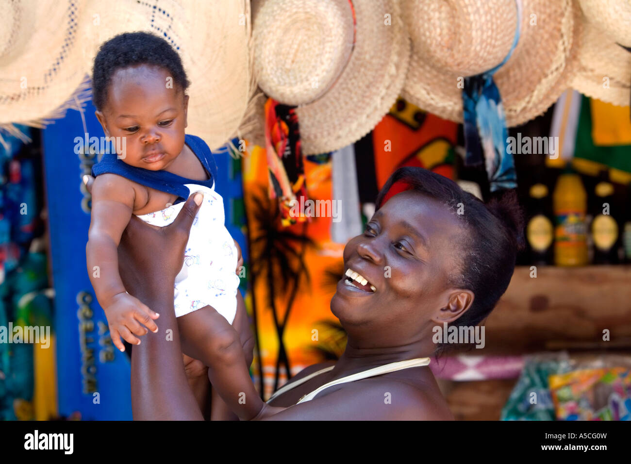 Jamaica Mom and Baby Stock Photo - Alamy