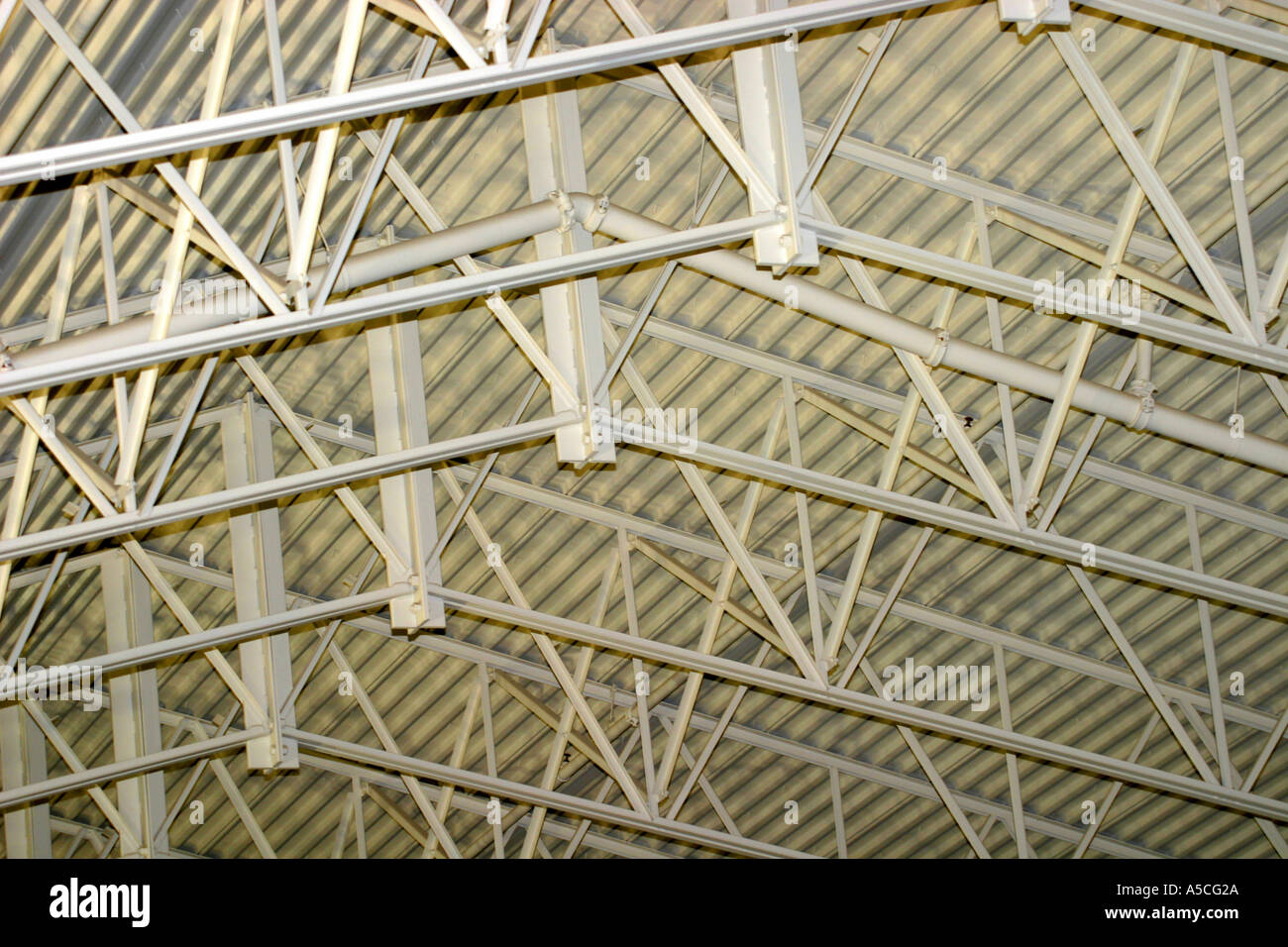 Architecture Roof truss Stock Photo