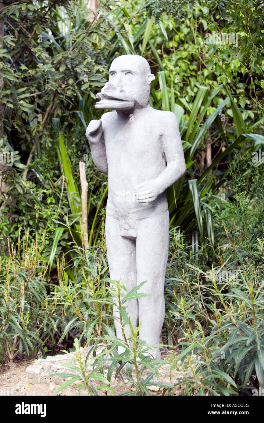 Maya statue man Stock Photo Alamy