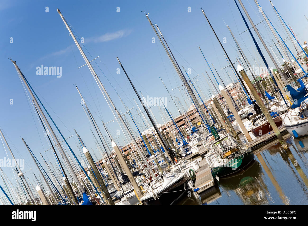 Sail boats angle Texas Gulf coast Stock Photo Alamy
