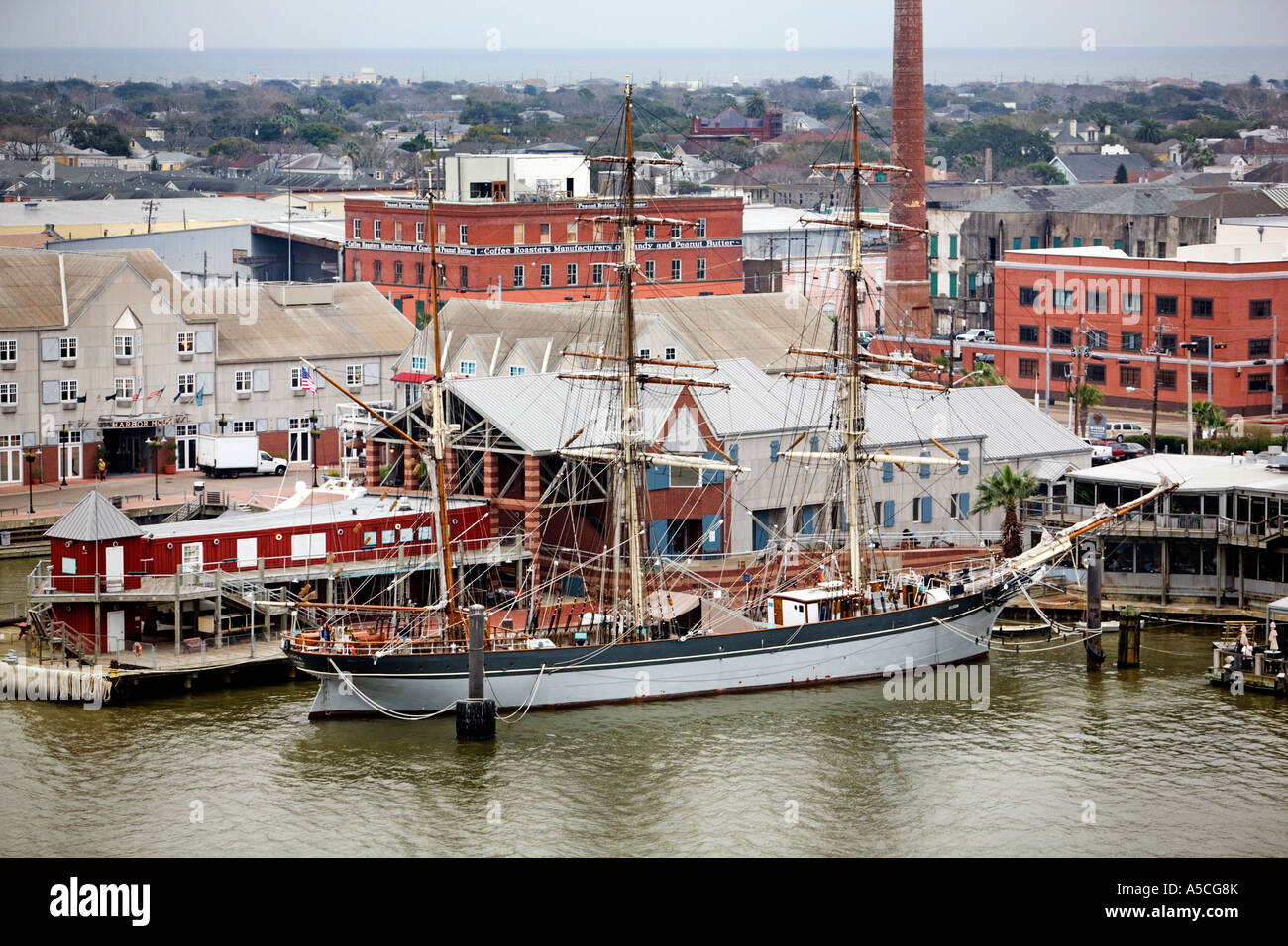 Sailing schooner Galveston sail boat Stock Photo Alamy