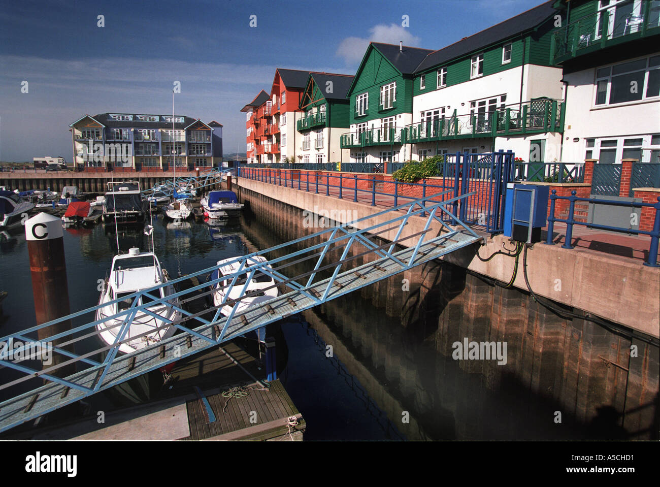 New housing development at the harbour at Exmouth in Devon England UK