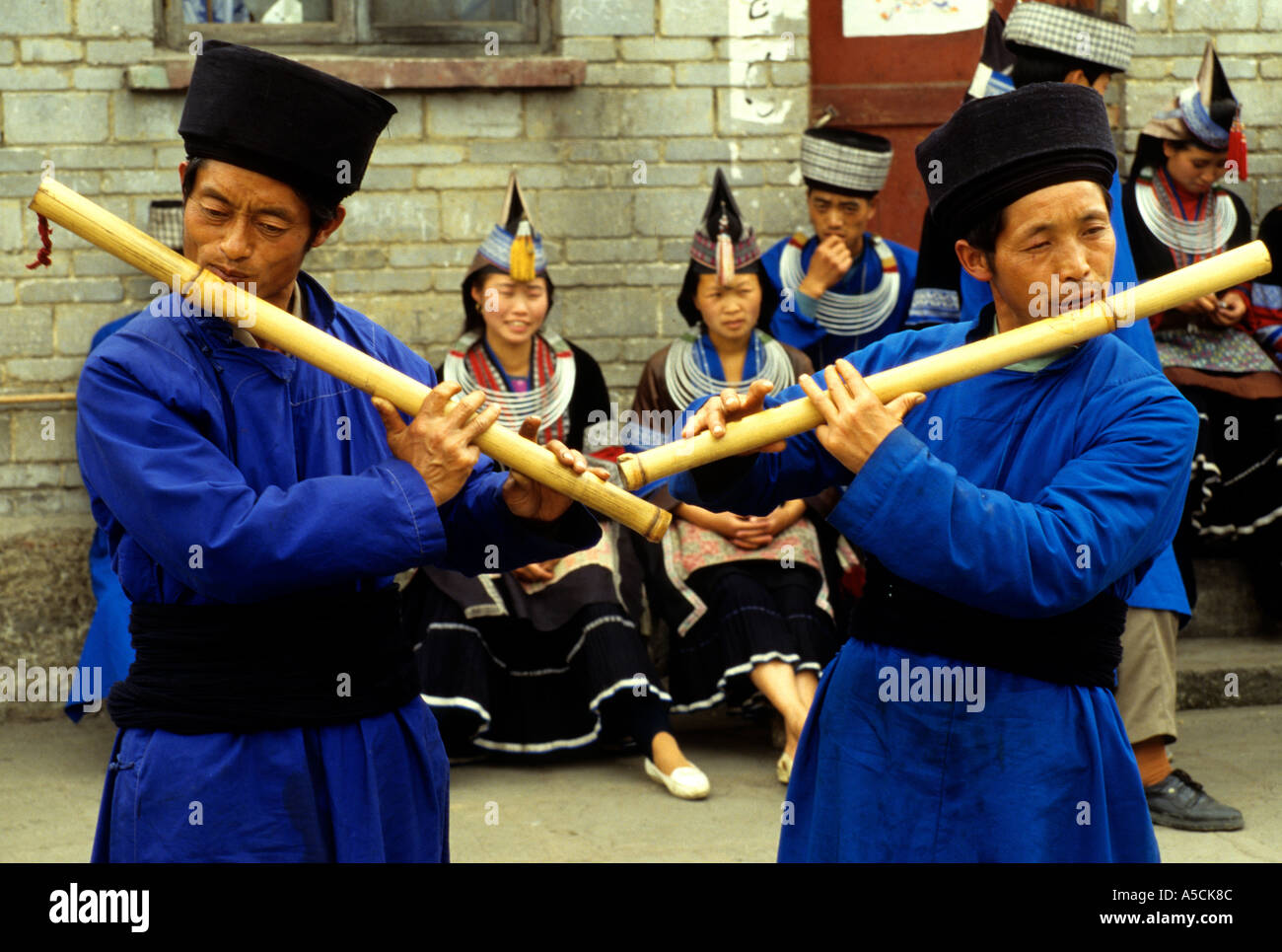 Guizhou Tall Pointed hat Miao musicians 