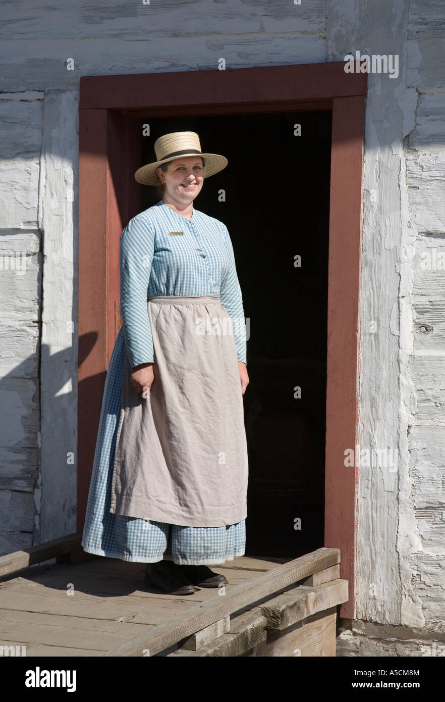 Women in traditional pioneer costume Fort Langley national historic site  Canada Stock Photo - Alamy