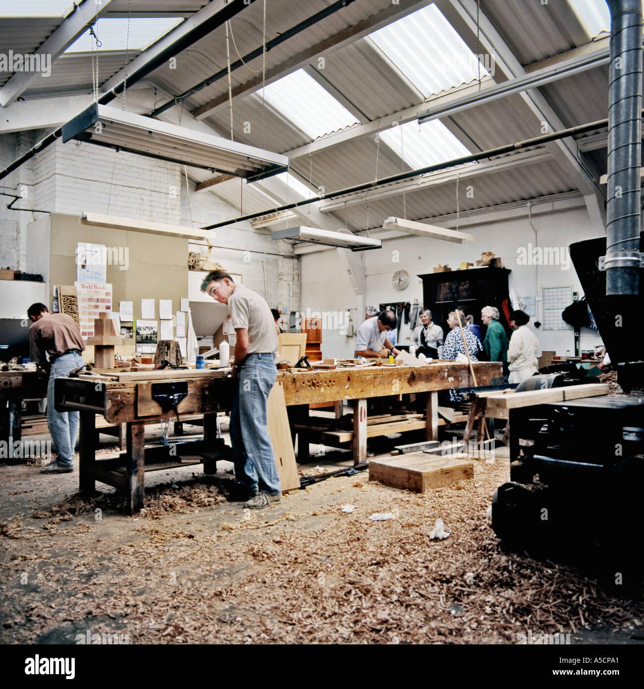 Carpentry Shop Salisbury Cathedral Stock Photo Alamy