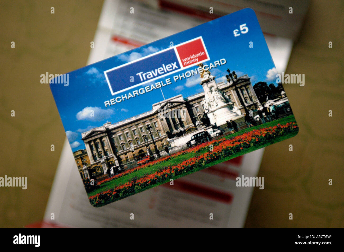 Travelex phonecard Stock Photo