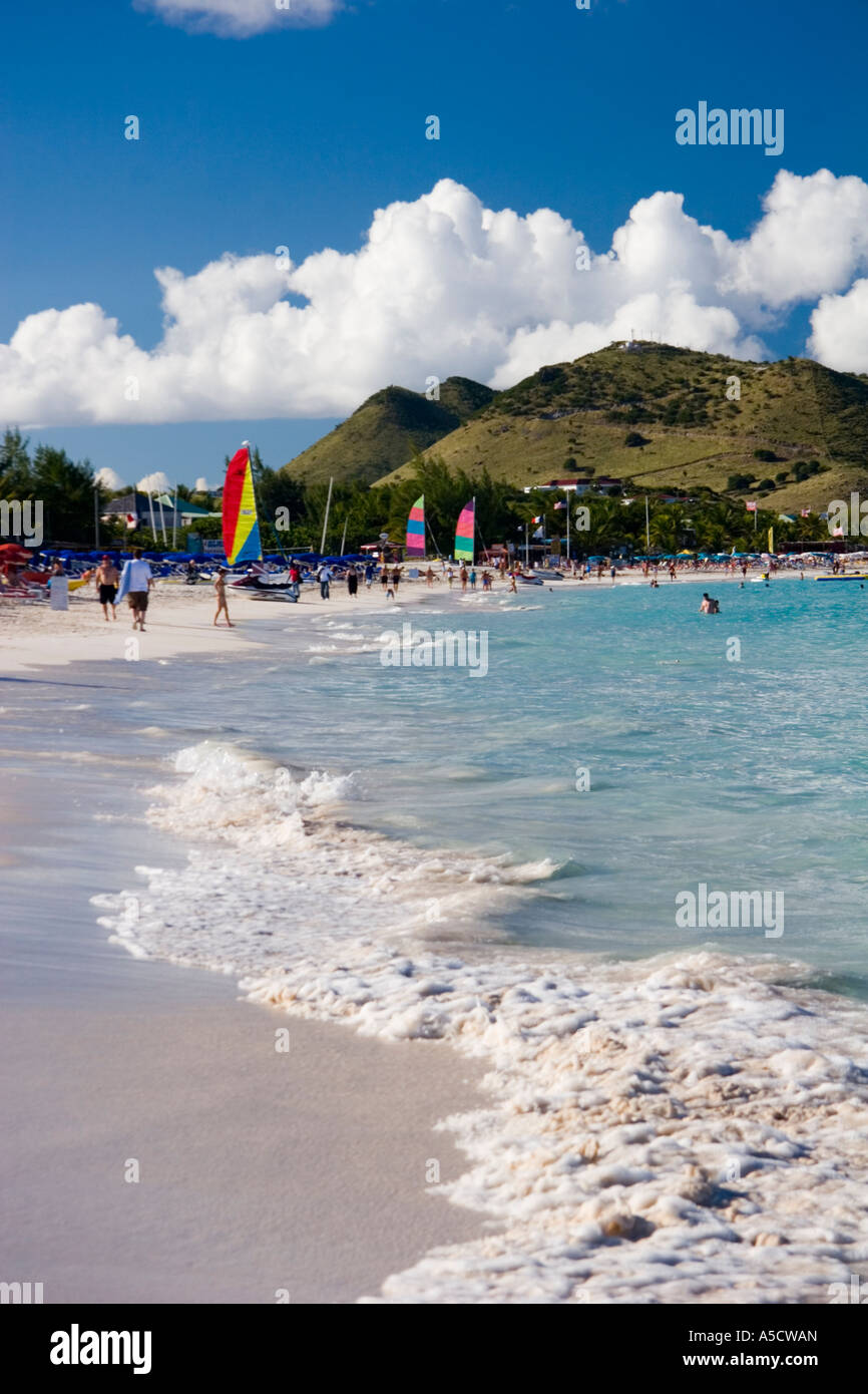 Scenic View of Orient Beach St Martin French West Indies Stock Photo
